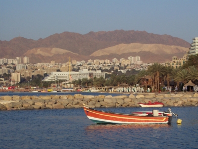 Eilat - city between the granite mountains and the sea