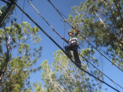 On the ropes at DeerLand Park, Gush Etzion