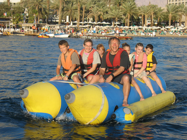 Sure looks fun. Banana boating in Eilat