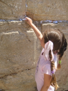 May all your wishes come true. A kvittel (note) at the Western Wall